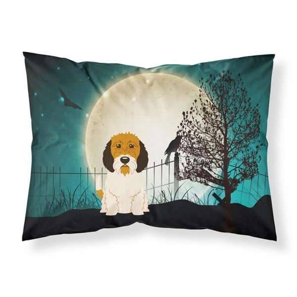 Micasa Halloween Scary Petit Basset Griffon Veenden Fabric Standard Pillowcase&#44; 20.5 x 0.25 x 30 in. MI223556